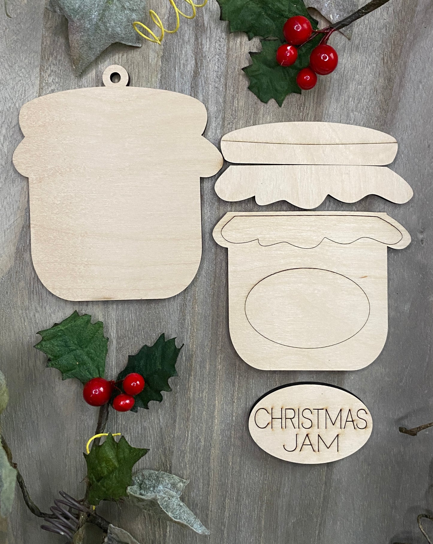 Holiday Preserves Jars Ornaments SVG Digital File