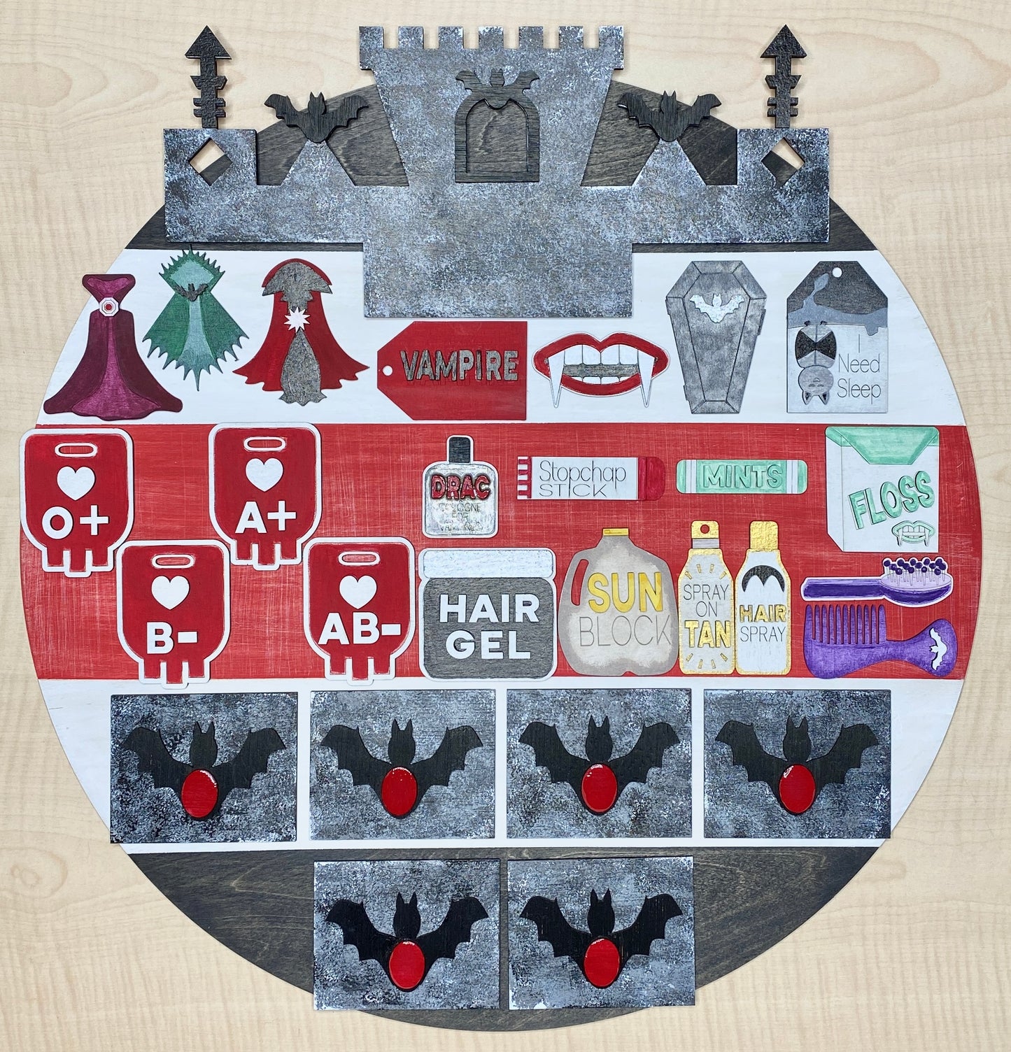 DIY Kit Halloween Vampire Set for Apothecary Cabinet