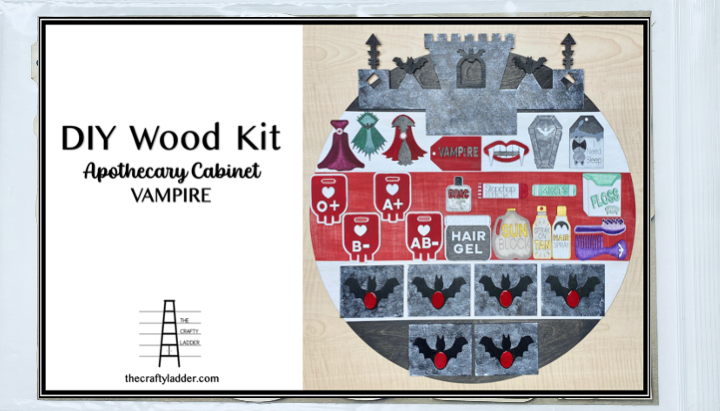 DIY Kit Halloween Vampire Set for Apothecary Cabinet