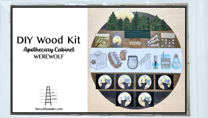 DIY Kit Halloween Werewolf Set for Apothecary Cabinet