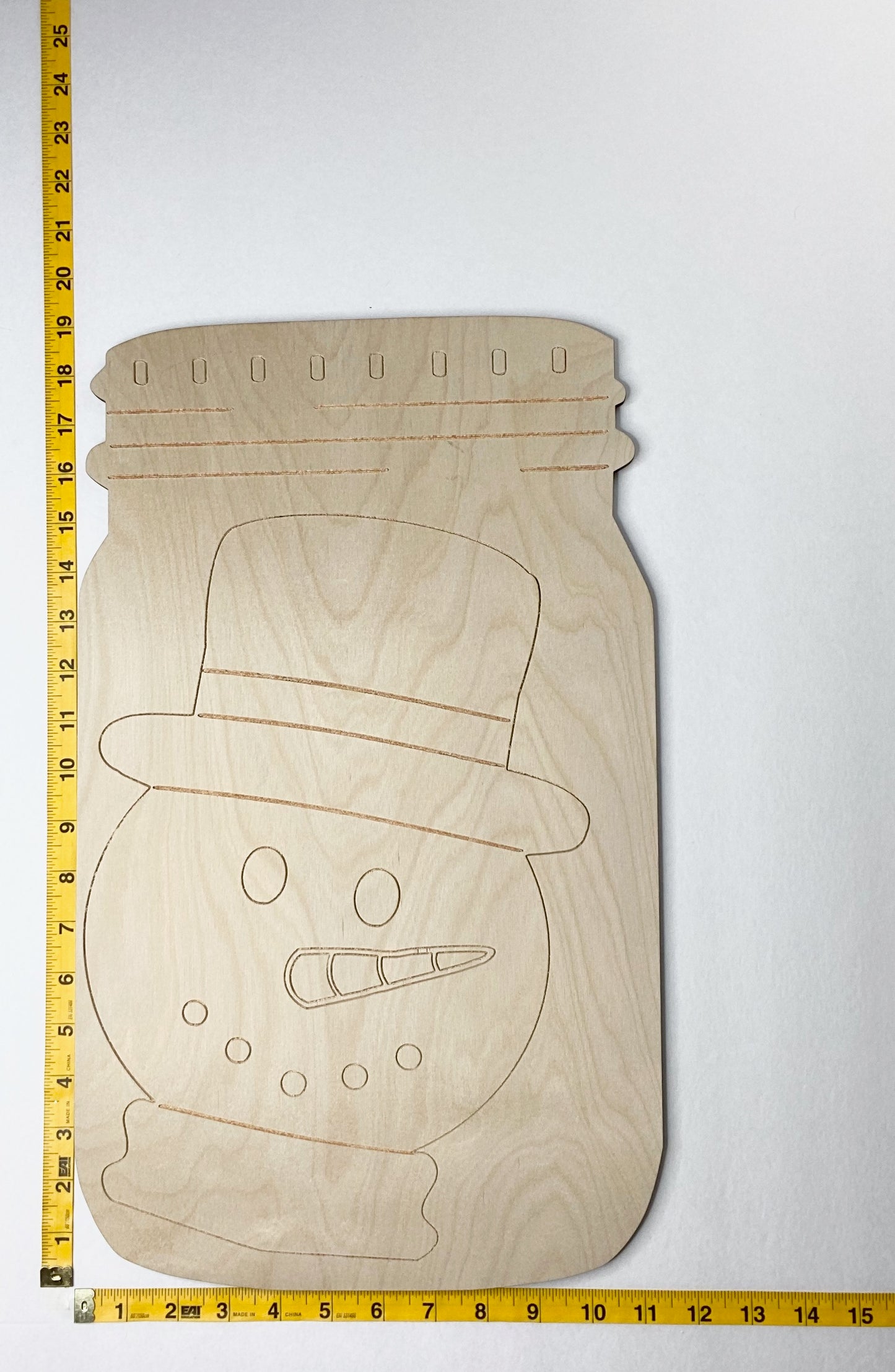 DIY Snowman Mason Jar Wood Sign