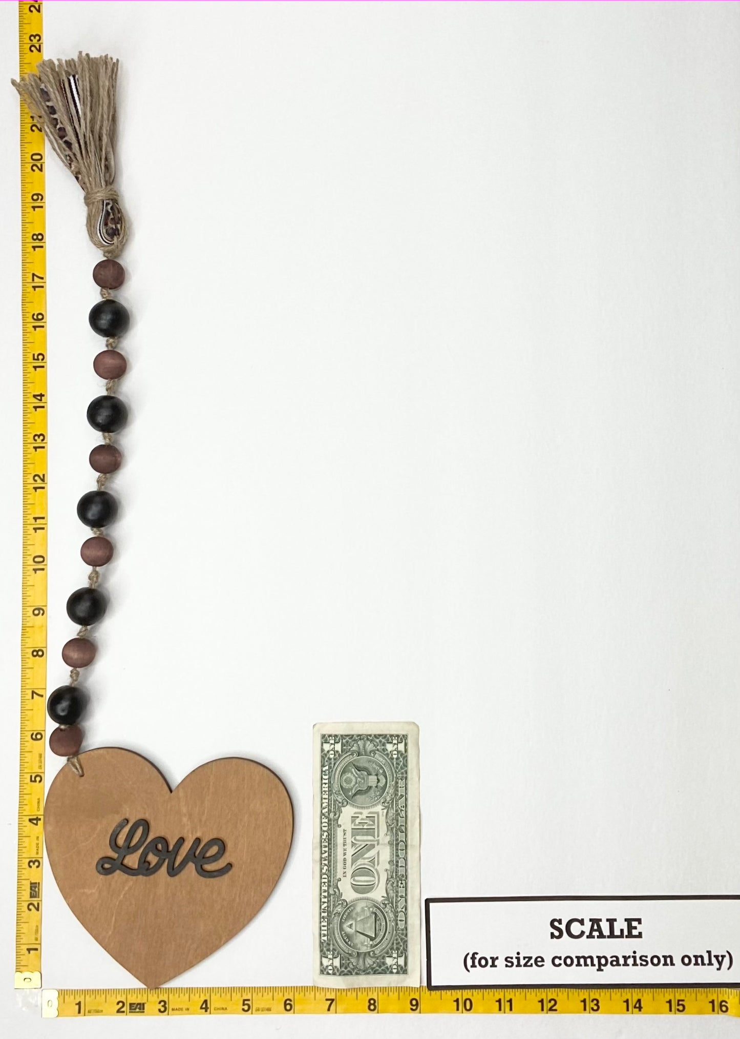 Love Wood Bead Garland Animal Print